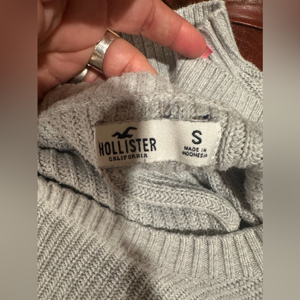 Hollister Crop Sweater Pale Blue Size Small - Picture 7 of 7